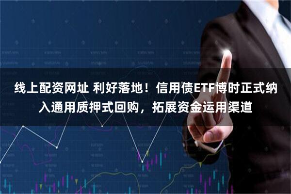 线上配资网址 利好落地！信用债ETF博时正式纳入通用质押式回购，拓展资金运用渠道